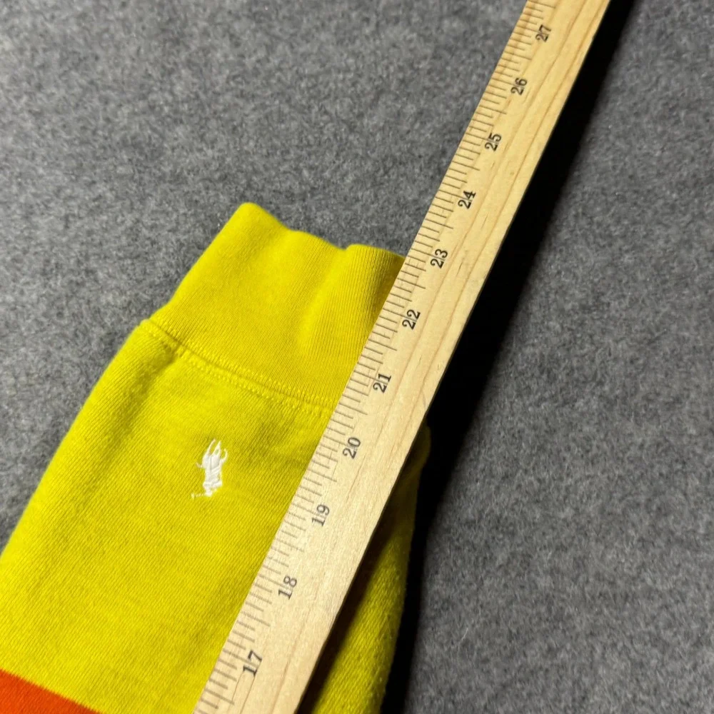 Polo Ralph Lauren Hoodie Kids XL 18-20 Multicolor Striped Logo Pullover Fleece